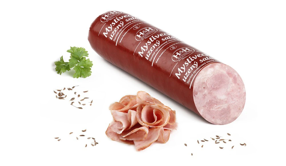 bez lepku bez sóji bez laktózy Myslivecký uzený salám